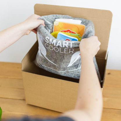 Smartcooler avec denrées alimentaire | Mise dans un contenant